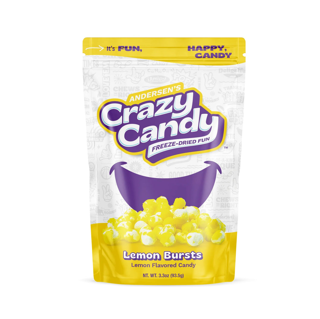 Crazy Candy Freeze Dried Lemon Bursts 3.3oz (12 ct Case)