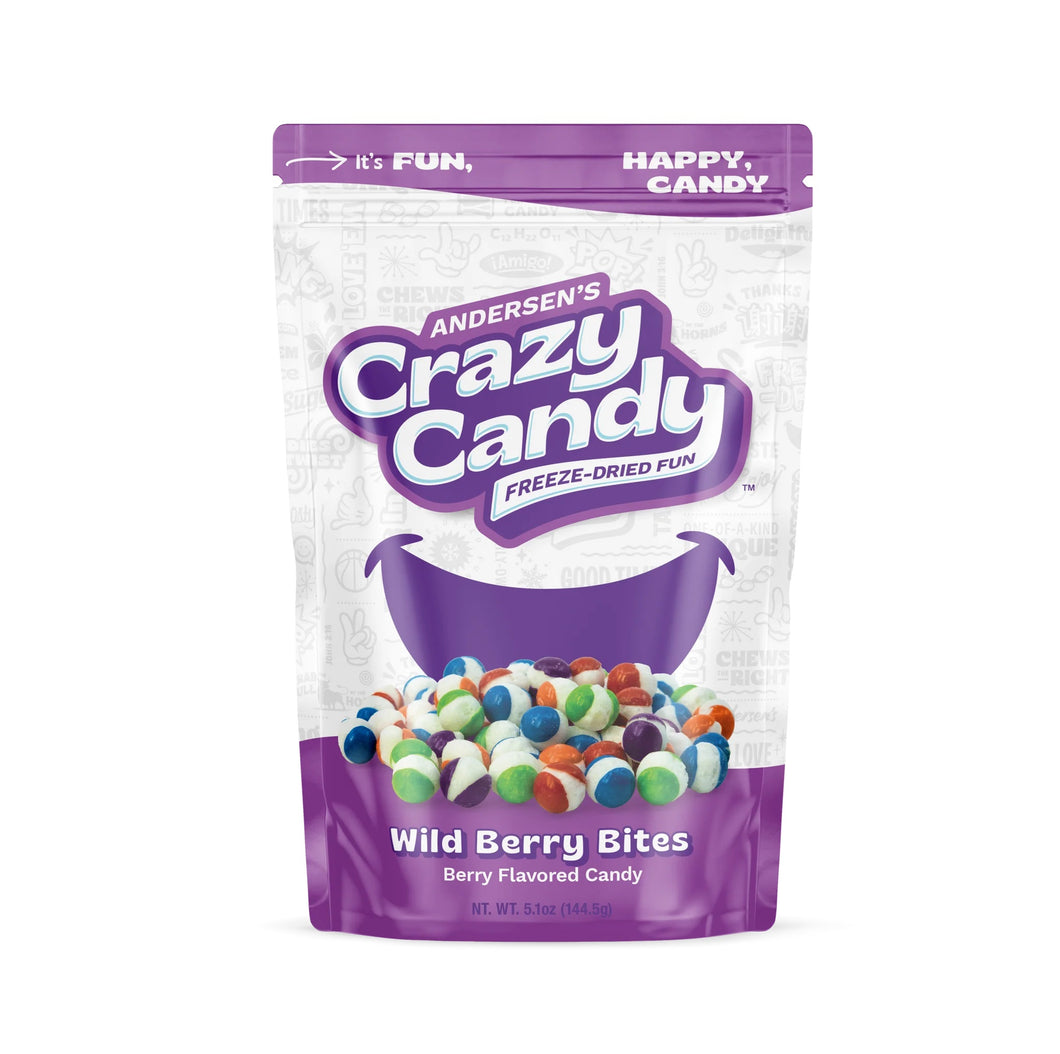 Crazy Candy Freeze Dried Wild Berry Bites 5.1 oz (12 ct Case)